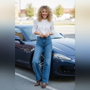 Country Road White Pintucked Shirt XS Size